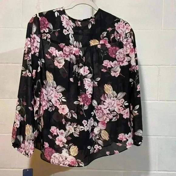 RACHEL Rachel‎ Roy Layla Top SMALL Floral Asymmetrical Ruffled Feminine Career - Picture 11 of 11